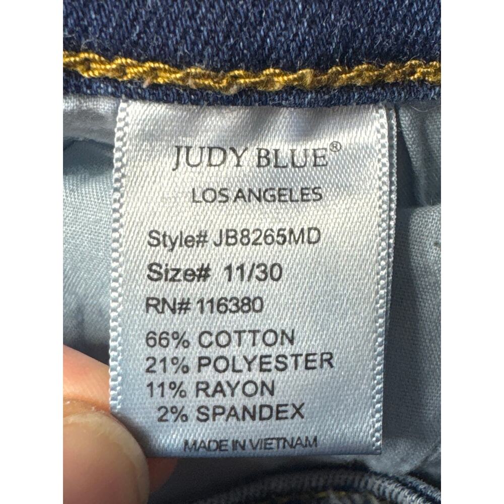 Judy Blue Women's Leopard Print Peek-A-Boo Skinny Fit Jeans - Size 11/30 (30x28) - Picture 7 of 7